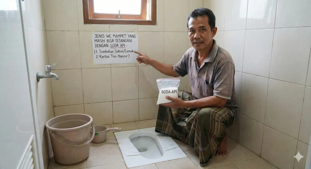 Jenis WC Mampet yang Masih Bisa Ditangani dengan Soda Api